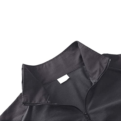 Graues Combat Shirt mit Reißverschluss