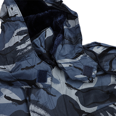 Militärjacke Blaue Kapuze