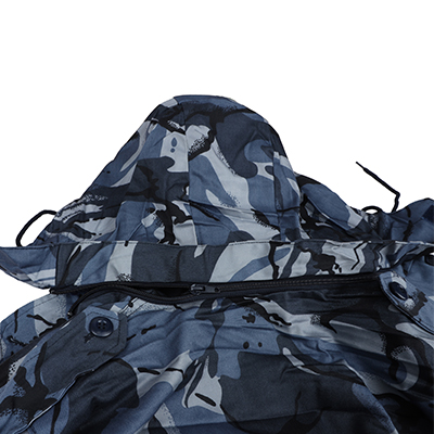 Militärjacke Blaues Design mit abnehmbarer Kapuze