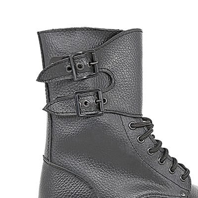 Feuerwehrstiefel aus Leder mit verstellbarer Schnalle