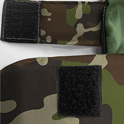 Army-Schlafsack mit Klettverschluss
