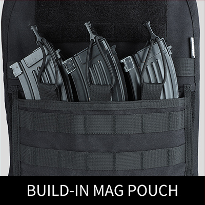 10x12 Plattenträger Schwarz Eingebaute Magazintasche