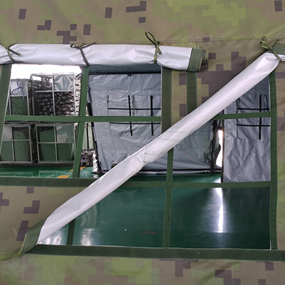 Militärzelt Humanisiertes Fensterdesign