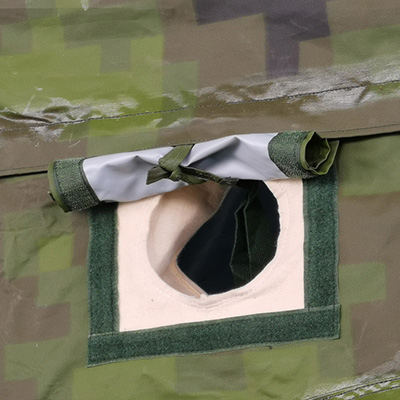 Militärzelt Fenster