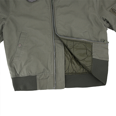 Military Flight Bomberjacke Elastischer Saum