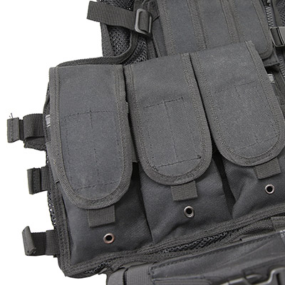 Mesh Cross Draw Tactical Vest Rifle Triple Magazintaschen