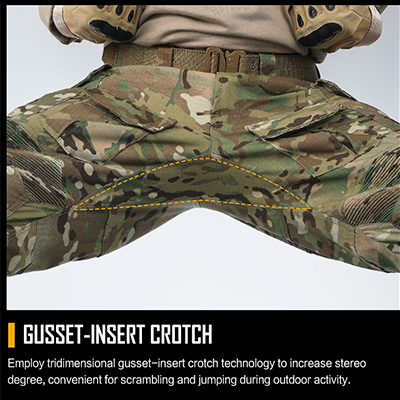 Taktische Hose Army Green Stretch-Diamant-Zwickel im Schritt